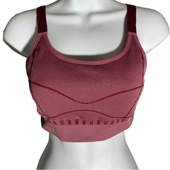 Fabletics Other - Fabletics Ribbed Rouge Single Strap Sports Bra w/Tiny Opening For Skin Show Sz M